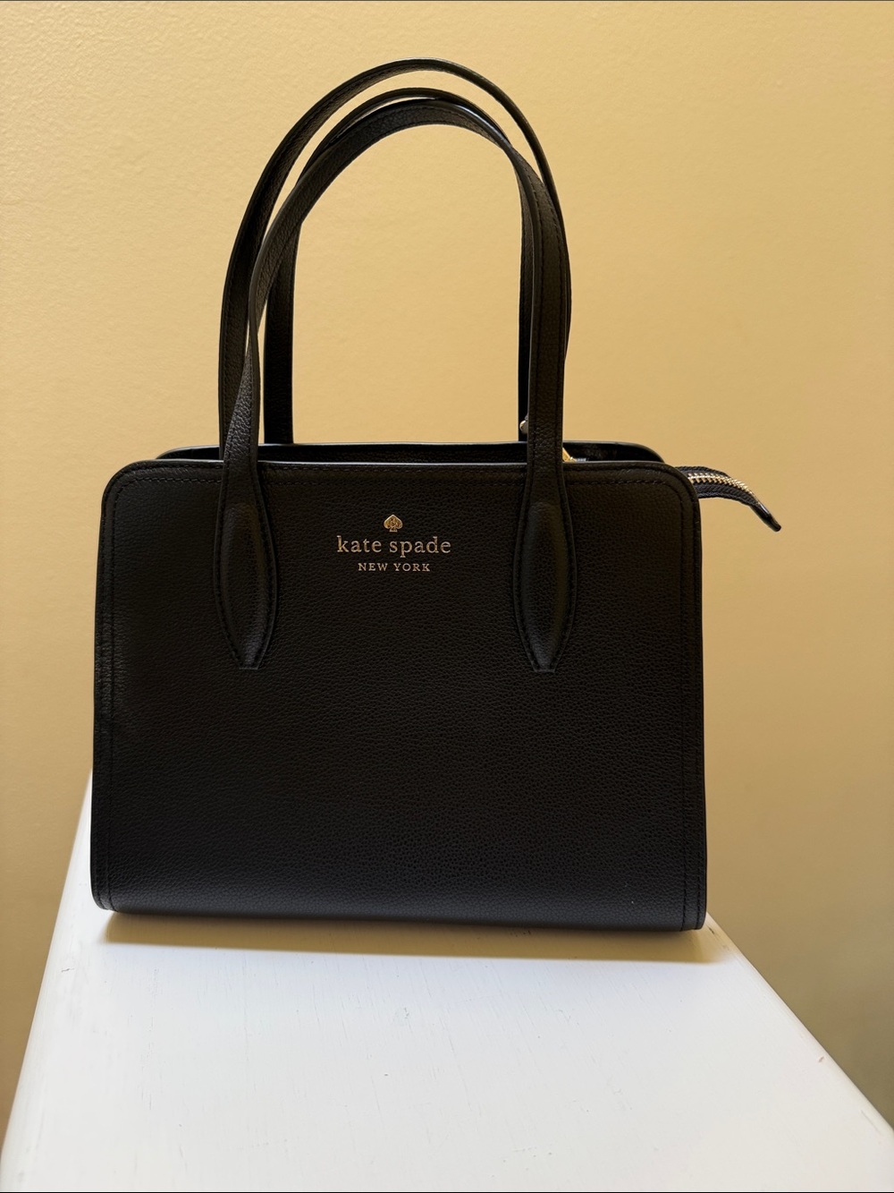 Kate Spade New York Rowe Top Zip Leather Satchel XBody Black - missing tassel